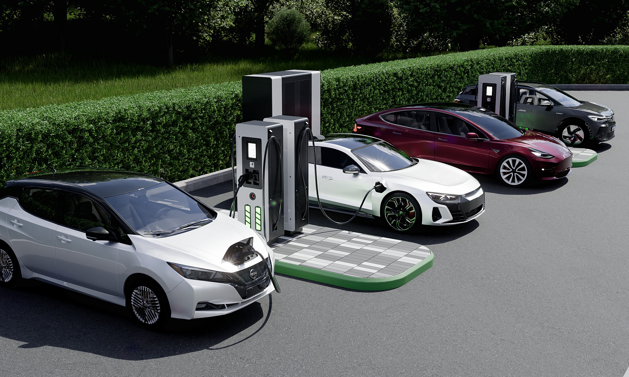 DC nabíjací dispenser UGV Chargers pre vysokovýkonný nabíjací hub