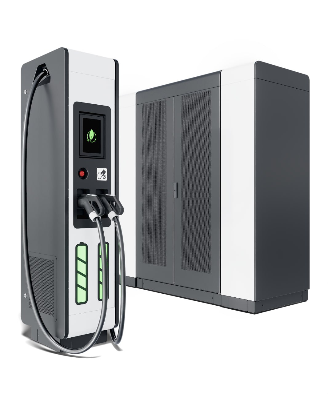 UGV Chargers split charging system for a fuel station