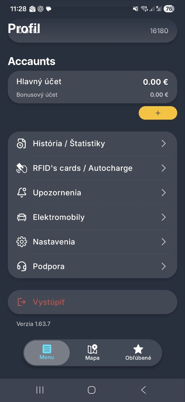 Rozhranie aplikácie UGV Chargers