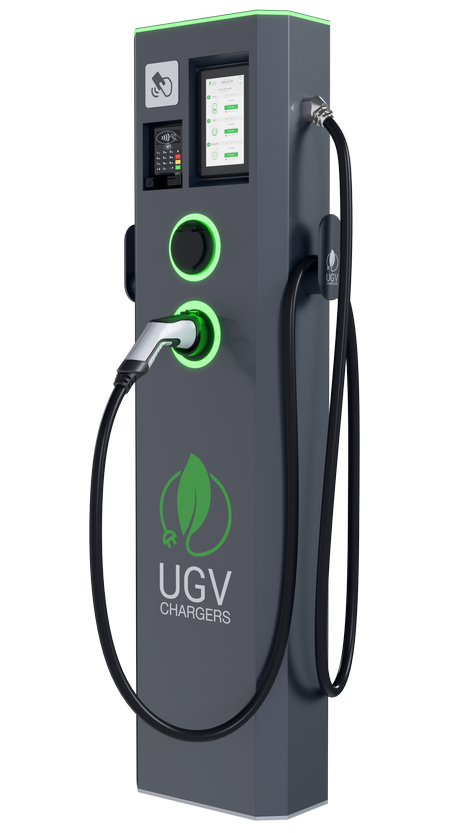 UGV-A44AG-O22T22-RMHT 44 kW AC charging station with payment terminal, Type 2 socket and Type 2 cable