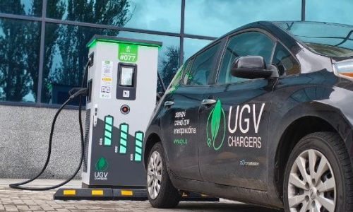 EV charging at a UGV Chargers station